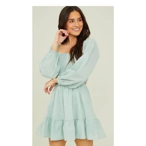 Altar'd State | Dresses | Altard State Dress M Azura Smocked Texture Tiered Aqua Green Cottagecore New | Poshmark Altar'd State | Dresses | Altard State Dress M Azura Smocked Texture Tiered Aqua Green Cottagecore New | Poshmark